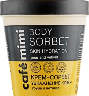 Cafe Mimi Крем-сорбет Увлажнение кожи Груша и Ветивер 220мл