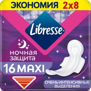 Libresse Гигиенические прокладки Maxi Ночные 16шт