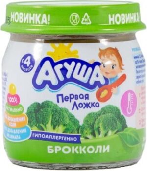 Агуша овощное пюре Брокколи 80мл