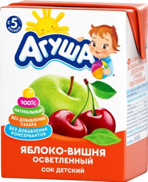 Агуша Сок детский Яблоко-Вишня 200мл