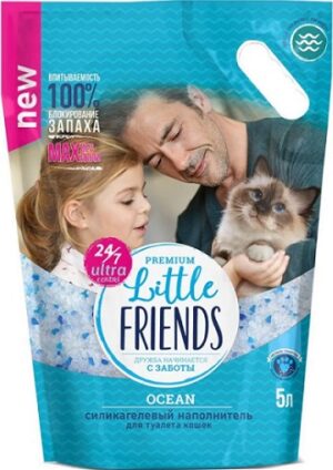 Little Friends кошачий наполнитель Силикагелевый Океан 5л