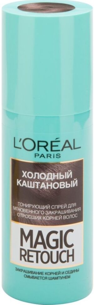 Loreal Paris спрей для закрашивания отросших корней волос Magic Retouch Холодный каштановый 75мл