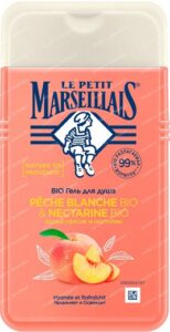 Le Petit Marseiliais BIO гель для душа Белый персик и Нектарин 250мл