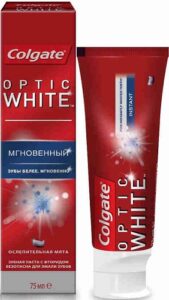 Colgate зубная паста Optic White Мгновенный Ослепительная мята 75мл