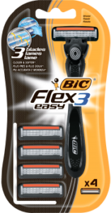 BIC Flex 3 Hybrid Бритва с 4 сменными кассетами