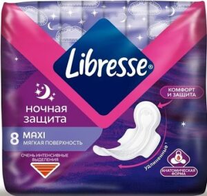 Libresse Гигиенические прокладки Maxi Ночные 8шт