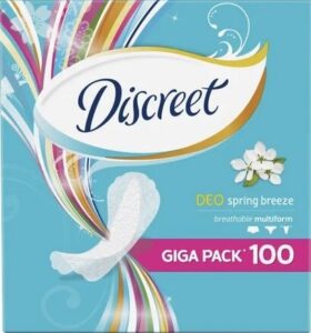 DISCREET Женские гигиенические прокладки на каждый день Deo Spring Breeze 100шт