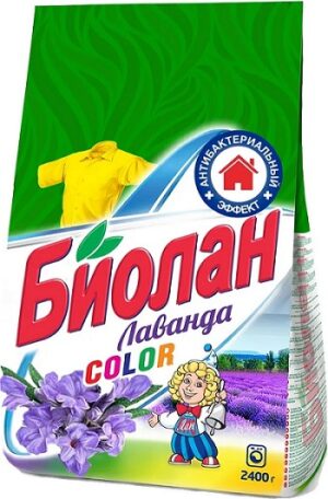 Биолан порошок стиральный Авт Color Лаванда пак 2,4кг