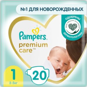 PAMPERS Подгузники Premium Care Newborn №1 (2-5кг) 20шт