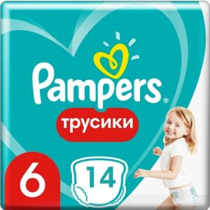 PAMPERS Подгузники-трусики Extra Large №6 (16+кг) 14шт