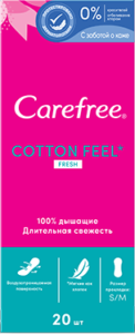 Carefree ежедневные прокладки Cotton Feel Fresh 20шт