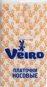 Бумажные платочки Veiro без аромата 3-х сл. 1шт