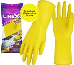 Linex перчатки хозяйственные Латексные М 1шт