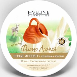 Eveline Cosmetics крем для лица Интенсивное питание Козье молоко+Коллаген и Эластин 200мл