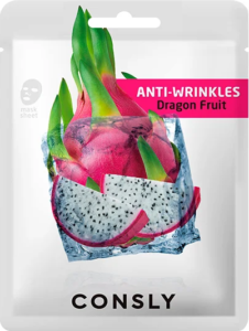 Consly тканевая маска для лица Anti-Wrinkles Dragon Fruit 20мл