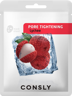 Consly тканевая маска для лица Pore Tightening Lychee 20мл