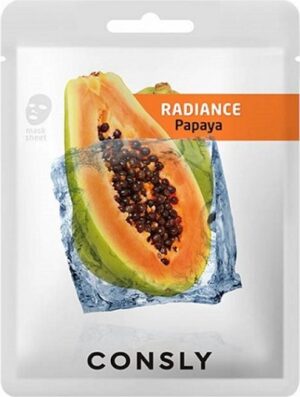 Consly тканевая маска для лица Radiance Papaya 20мл