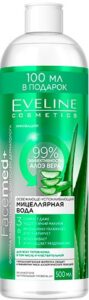 Eveline Cosmetics мицеллярная вода Очищающе-успокаивающая 3в1 Алоэ вера 500мл