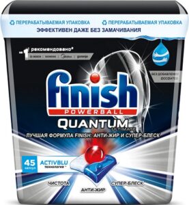 Finish Таблетки для Посудомоечных Машин Quantum Ultimate Пакет 45шт