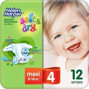 Helen Harper подгузники Детские Soft&Dry Maxi №4 (9-14кг) 12шт