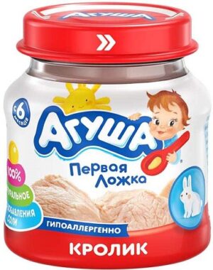 Агуша пюре Гипоаллергенное Кролик 80мл
