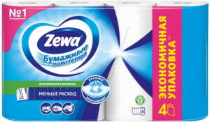 Zewa Бумажные полотенца Универсальные 2х слойные 4шт