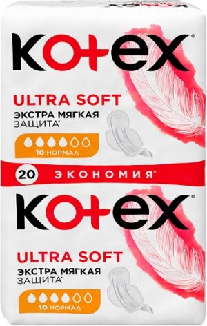 Kotex Прокладки Ultra Soft Normal Pads 20шт