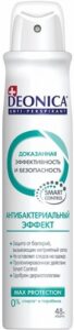 Deonica дезодорант спрей Антибактериальный эффект Max Protection 200мл