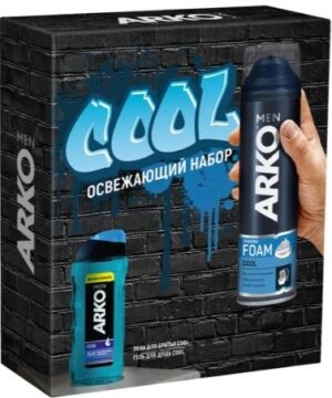 Подарочный набор Arko Cool Пена для бритья и Гель для душа