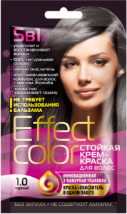 Effect Color стойкая крем-краска для волос 1.0 Чёрный 100мл