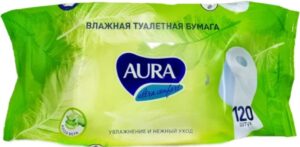 Aura Ultra Comfort влажные туалетная бумага Алоэ вера 120шт