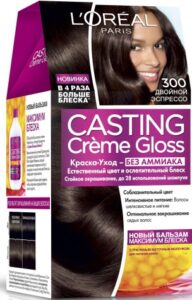 Loreal Paris Casting Creme Gloss краска-уход для волос без Аммиака №300 Двойной эспрессо 180мл