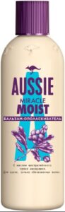 Aussie Miracle Moist бальзам-ополаскиватель с Австралийским маслом ореха Макадамии  300мл