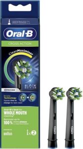ORAL B Braun Vitality насадка для Зубной щетки Аккумуляторной Cross Action Black Edition 2шт