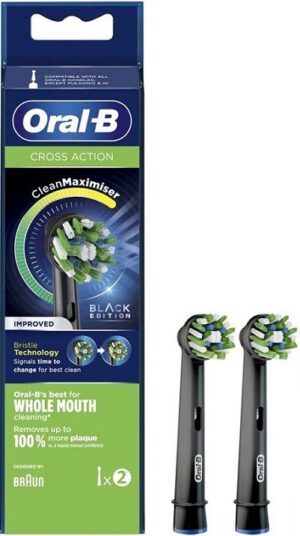 ORAL B Braun Vitality насадка для Зубной щетки Аккумуляторной Cross Action Black Edition 2шт