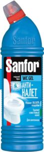 SANFOR средство для уборки ванной и туалета WC gel Морской бриз 750гр