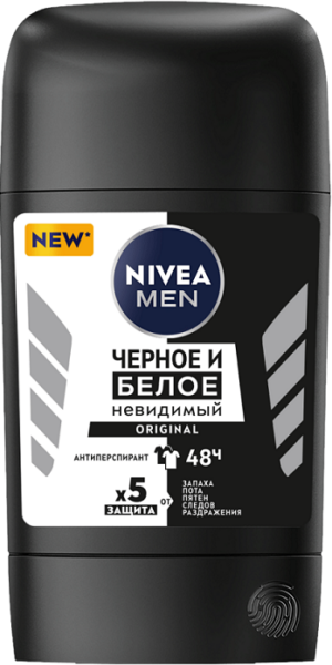 Nivea Men Антиперспирант Стик Невидимый для чёрного и белого Original 50мл