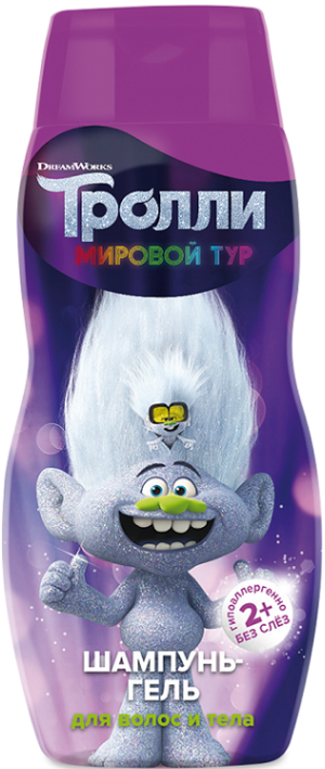 Trolls шампунь-гель для волос и тела 2+ Без слёз 300мл