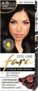 ECO LINE Fara стойкая крем-краска для волос №4.75 Тёмно-каштановый 125мл