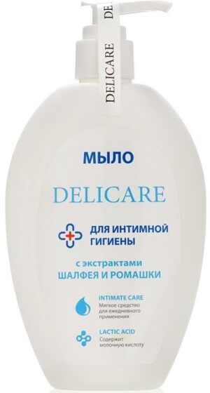 Delicare мыло жидкое для интимной гигиены экстракт Шалфея и Ромашки 270мл