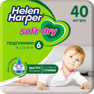 Helen Harper подгузники Детские Soft&Dry XL №6 (13-18кг) 40шт