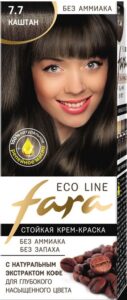 ECO LINE Fara стойкая крем-краска для волос №7.7 Каштан 125мл