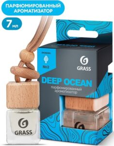Grass ароматизатор жидкий Парфюмированный для Автомобиля Deep Ocean №2 7мл