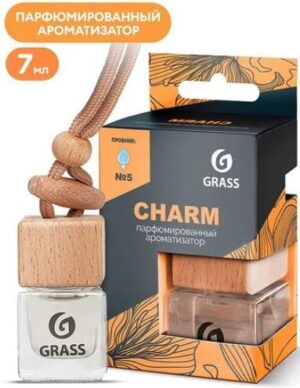 Grass ароматизатор жидкий Парфюмированный для Автомобиля Charm №5 7мл