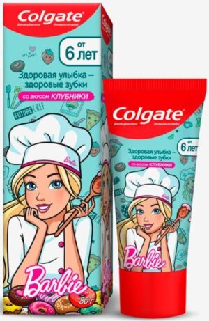 Colgate зубная паста Детская Клубника Barbie от 6лет 80гр
