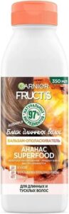 Fructis бальзам-ополаскиватель Superfood блеск волос с экстрактом Ананаса 350мл