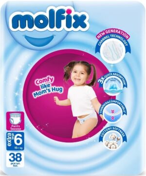 MOLFIX Трусики детские EXTRA LARGE №6 (15+кг) 38шт