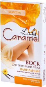 Lady Caramel воск для эпиляции тела Sensitive Ванильный 16шт