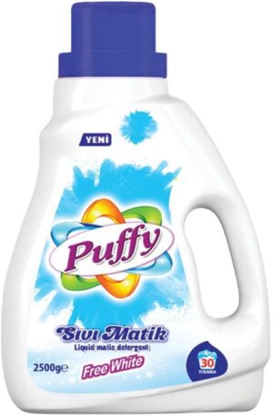 Puffy жидкий порошок для стирки авт. Free White 2500мл