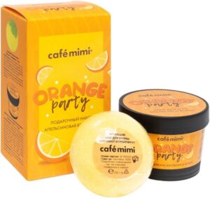 Подарочный набор Cafe Mimi Апельсиновая вечеринка Бурлящий шар 120гр+крем для тела 110мл
